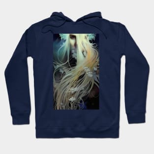 Stunning pretty blonde haired girl a viking nordic pagan goddess Hoodie